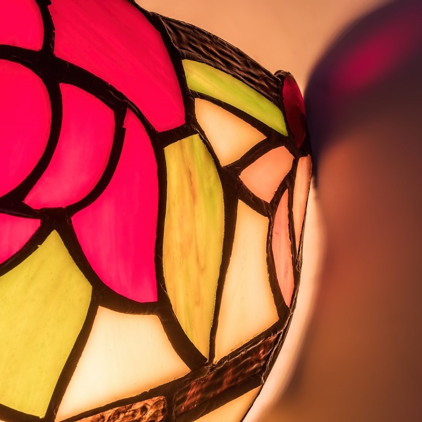 Brilagi - Tiffany-tyylinen vitraasiseinävalaisin GARLAN 1xE14/40W/230V