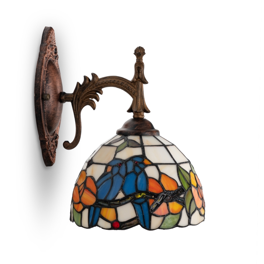 Brilagi - Tiffany-tyylinen vitraasiseinävalaisin JUNGLE 1xE14/40W/230V