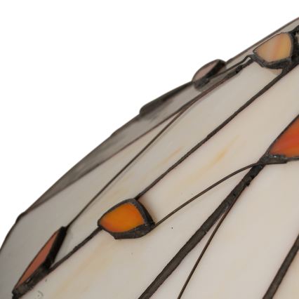 Brilagi - Tiffany-tyylinen vitraažinen kattokruunu ketjulla FOLIA 1xE27/60W/230V, halkaisija 40 cm