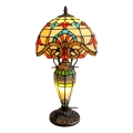 Brilagi - Tiffany-tyylinen vitraažipöytälamppu MIRABELLA 1xE27/60W/230V + 1xE14/40W