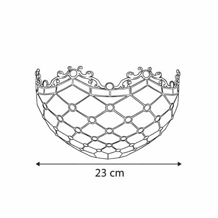 Brilagi - Tiffany-tyylinen vitraažiseinävalaisin IVORY 1xE14/40W/230V