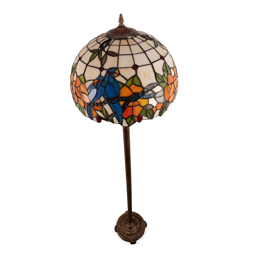 Brilagi - Tiffany-vitraalinen lattiavalaisin JUNGLE 2xE27/60W/230V