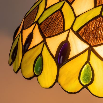Brilagi - Tiffany-vitraalinen lattiavalaisin MARGARET 2xE27/60W/230V