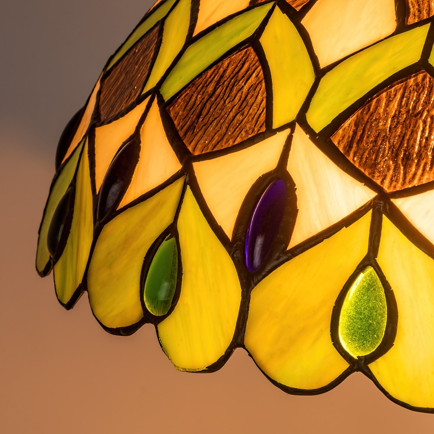 Brilagi - Tiffany-vitraalinen lattiavalaisin MARGARET 2xE27/60W/230V