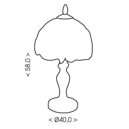 Brilagi - Tiffany-vitraalinen pöytälamppu JUNGLE 2xE27/60W/230V