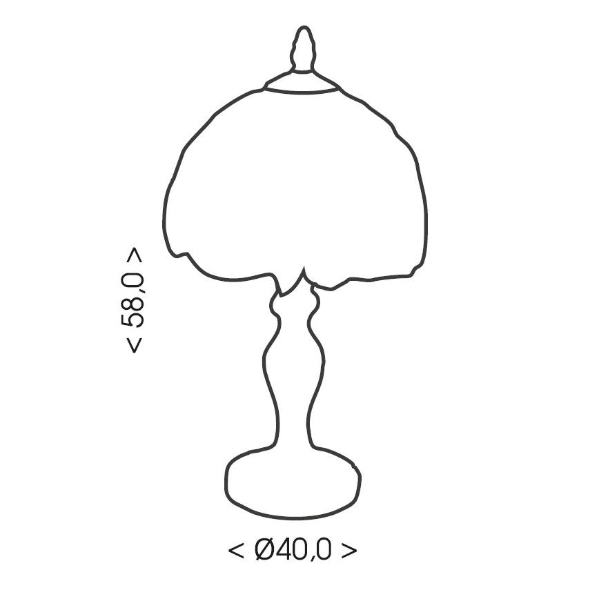 Brilagi - Tiffany-vitraalinen pöytälamppu JUNGLE 2xE27/60W/230V