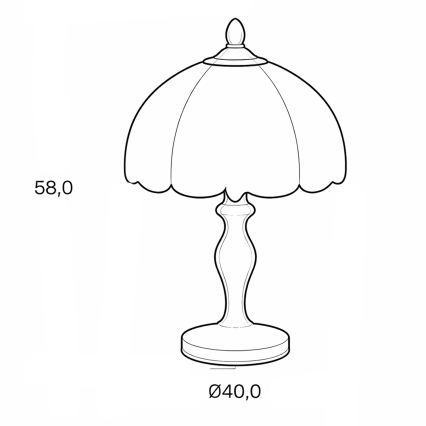 Brilagi - Tiffany-vitraalinen pöytälamppu JUNGLE 2xE27/60W/230V