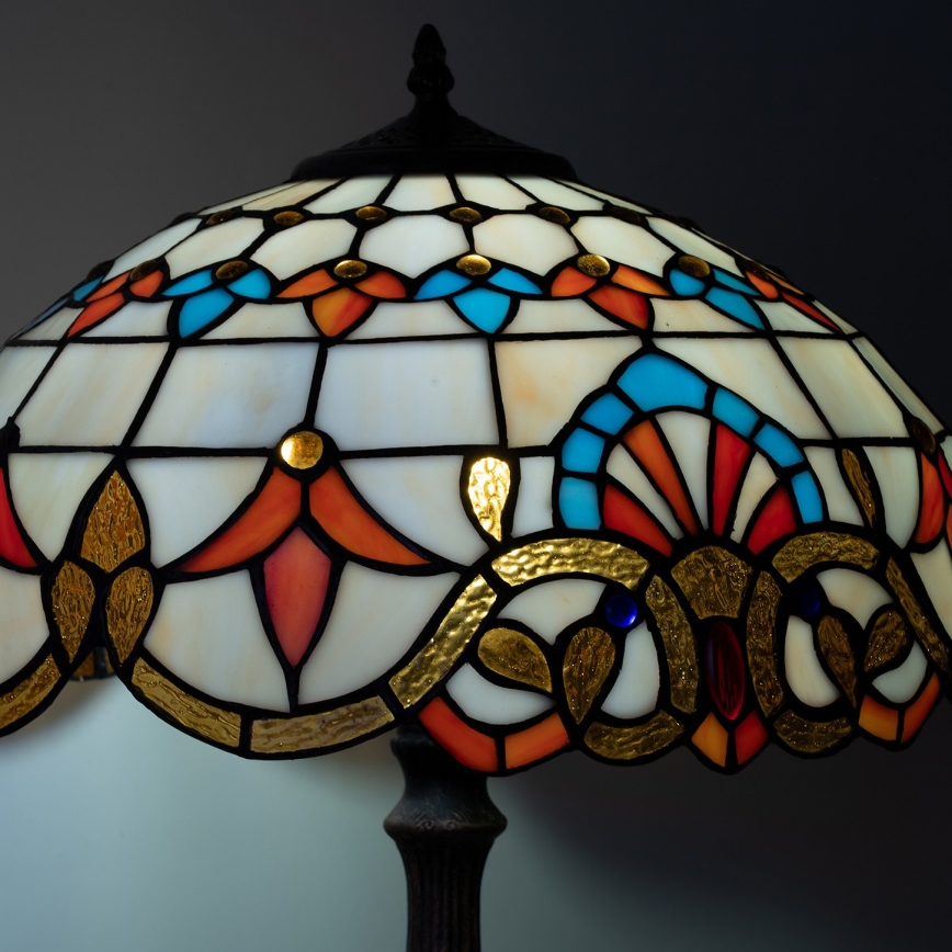 Brilagi - Tiffany-vitraalinen pöytälamppu MIRABELLA 2xE27/60W/230V