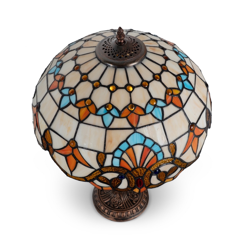 Brilagi - Tiffany-vitraalinen pöytälamppu MIRABELLA 2xE27/60W/230V