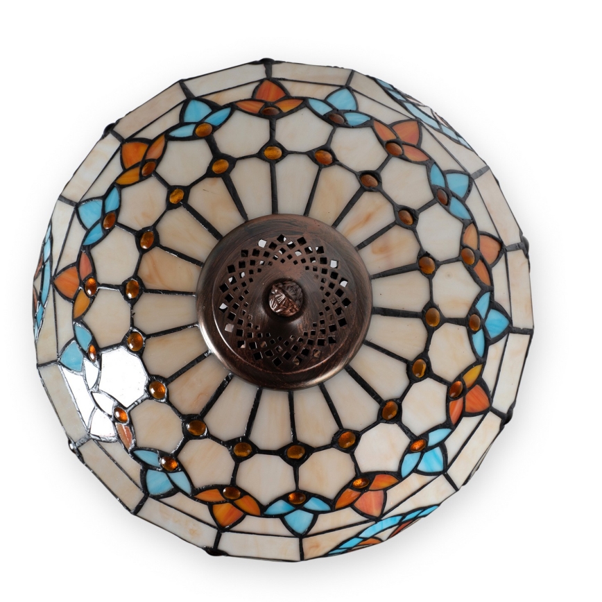 Brilagi - Tiffany-vitraalinen pöytälamppu MIRABELLA 2xE27/60W/230V