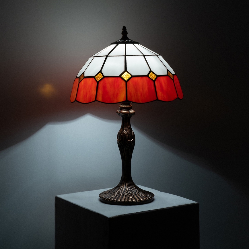 Brilagi - Tiffany-vitraalinen pöytävalaisin SIENNA 1xE27/60W/230V