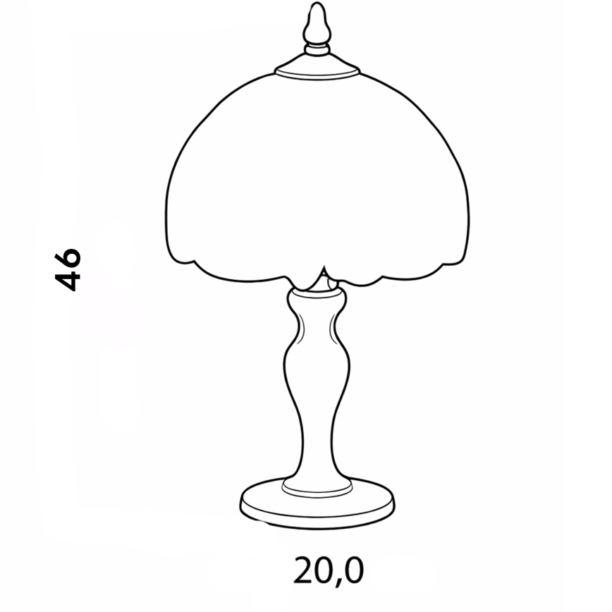 Brilagi - Tiffany-vitraalinen pöytävalaisin SIENNA 1xE27/60W/230V