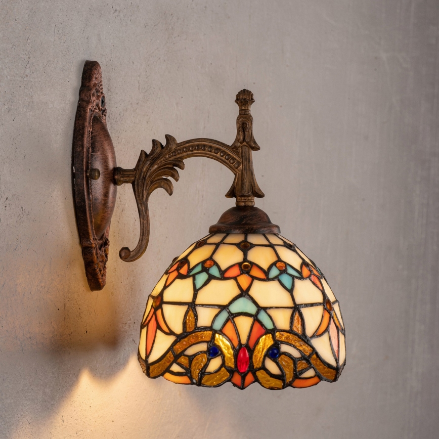 Brilagi - Tiffany-vitraalinen seinävalaisin MIRABELLA 1xE14/40W/230V