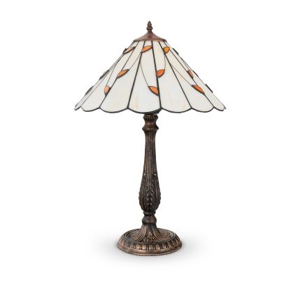 BRILAGI - Tiffany vitraalipöytälamppu FOLIA 1xE27/60W/230V