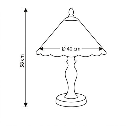 BRILAGI - Tiffany vitraalipöytälamppu FOLIA 1xE27/60W/230V