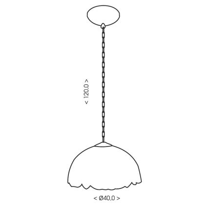 Brilagi - Tiffany-vitraasilamppu ketjulla SIENNA 1xE27/60W/230V halkaisija 40 cm