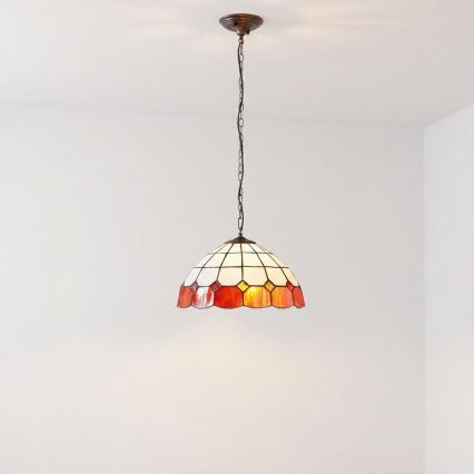Brilagi - Tiffany-vitraasilamppu ketjulla SIENNA 1xE27/60W/230V halkaisija 40 cm