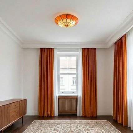Brilagi - Tiffany-vitraasilasinen kattovalaisin SIENNA 2xE27/60W/230V Ø 40 cm