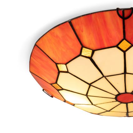 Brilagi - Tiffany-vitraasilasinen kattovalaisin SIENNA 2xE27/60W/230V Ø 40 cm