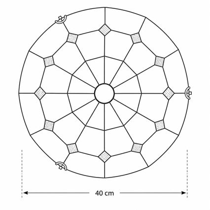 Brilagi - Tiffany-vitraasilasinen kattovalaisin SIENNA 2xE27/60W/230V Ø 40 cm