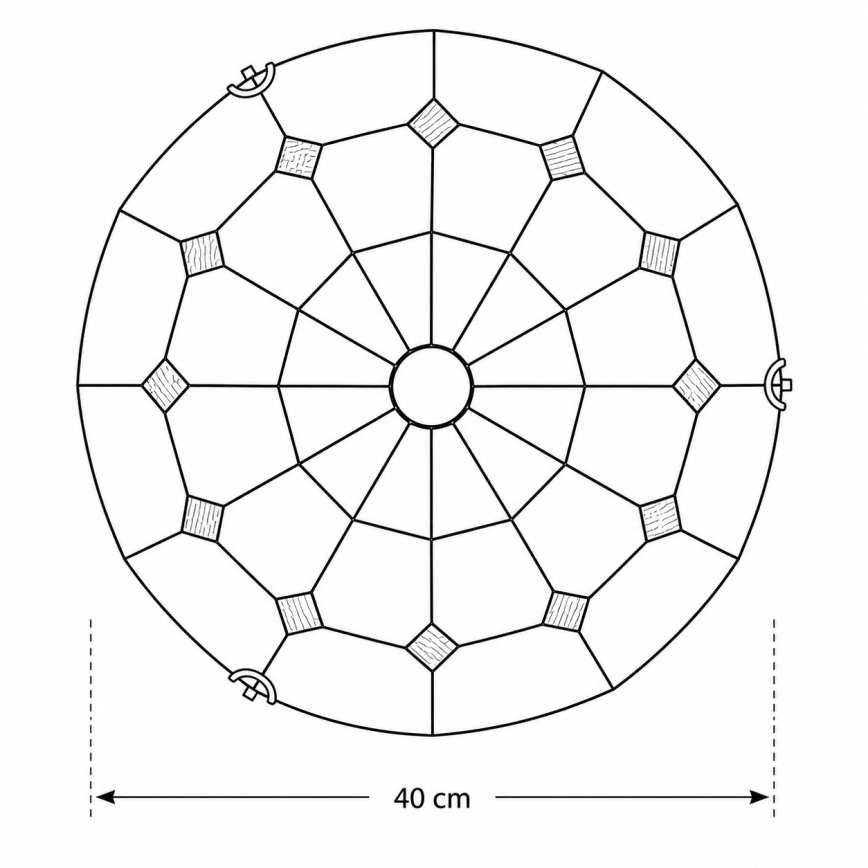 Brilagi - Tiffany-vitraasilasinen kattovalaisin SIENNA 2xE27/60W/230V Ø 40 cm