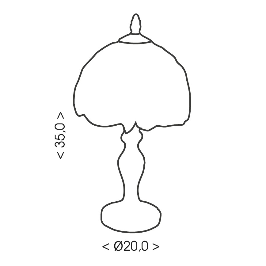 Brilagi - Tiffany-vitraasilasinen pöytälamppu SIENNA 1xE27/60W/230V