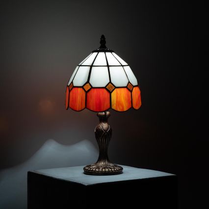 Brilagi - Tiffany-vitraasilasinen pöytälamppu SIENNA 1xE27/60W/230V