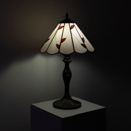 Brilagi - Tiffany-vitraasinen pöytälamppu FOLIA 1xE27/60W/230V