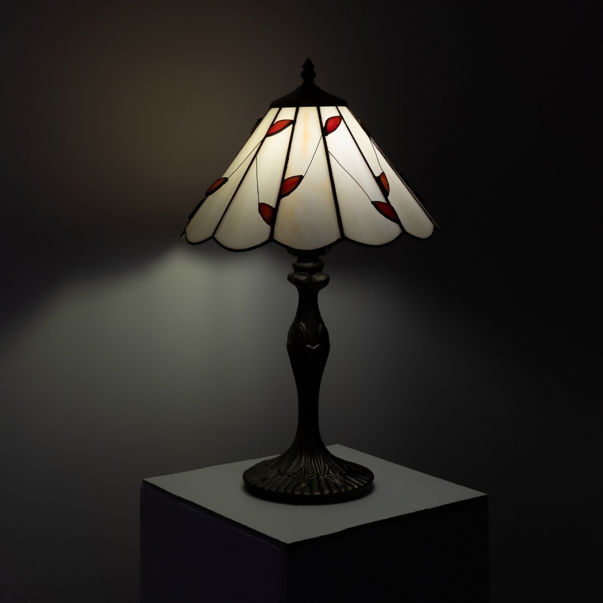 Brilagi - Tiffany-vitraasinen pöytälamppu FOLIA 1xE27/60W/230V