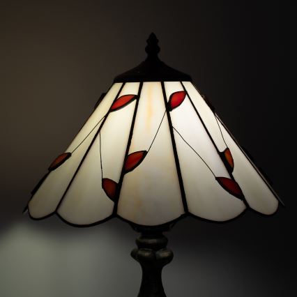 Brilagi - Tiffany-vitraasinen pöytälamppu FOLIA 1xE27/60W/230V
