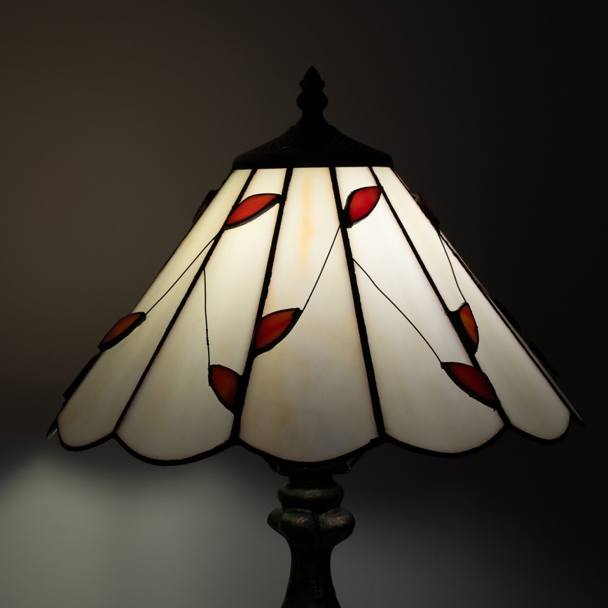 Brilagi - Tiffany-vitraasinen pöytälamppu FOLIA 1xE27/60W/230V