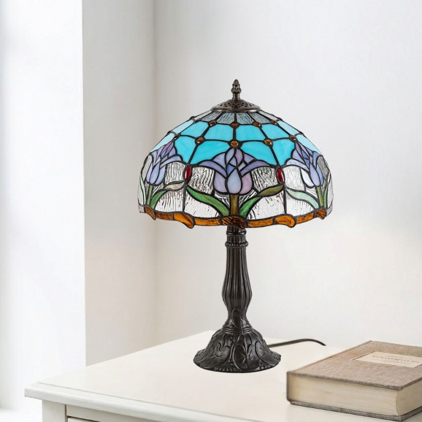 Brilagi - Tiffany-vitraasinen pöytävalaisin LORAS 1xE27/40W/230V