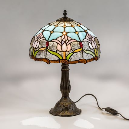Brilagi - Tiffany-vitraasinen pöytävalaisin LORAS 1xE27/40W/230V