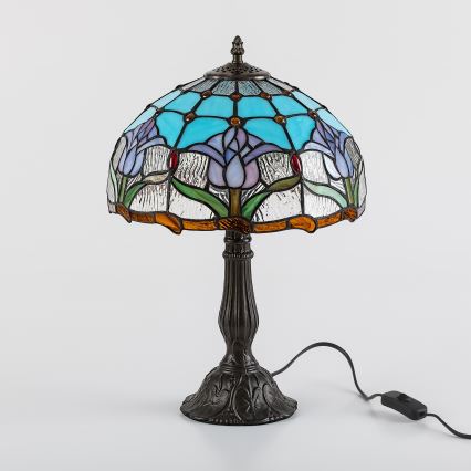 Brilagi - Tiffany-vitraasinen pöytävalaisin LORAS 1xE27/40W/230V