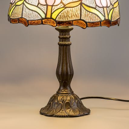 Brilagi - Tiffany-vitraasinen pöytävalaisin LORAS 1xE27/40W/230V