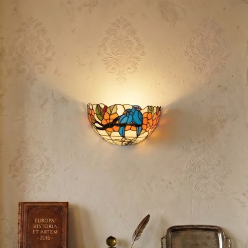 Brilagi - Tiffany-vitraasinen seinävalaisin JUNGLE 1xE14/40W/230V