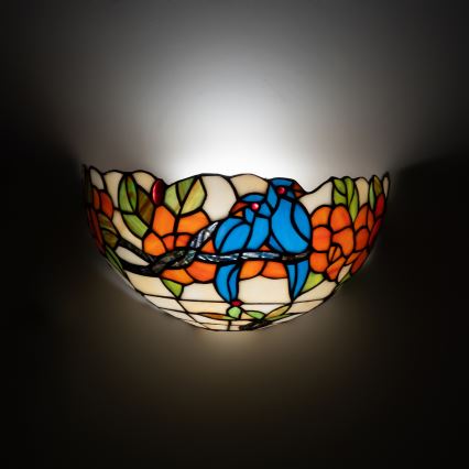 Brilagi - Tiffany-vitraasinen seinävalaisin JUNGLE 1xE14/40W/230V
