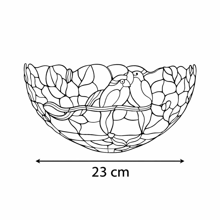 Brilagi - Tiffany-vitraasinen seinävalaisin JUNGLE 1xE14/40W/230V