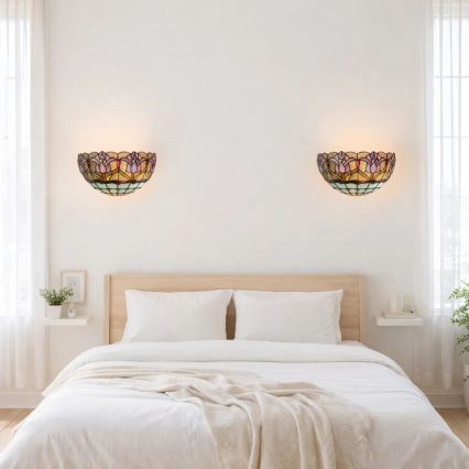 Brilagi - Tiffany-vitraasinen seinävalaisin LORAS 1xE14/40W/230V