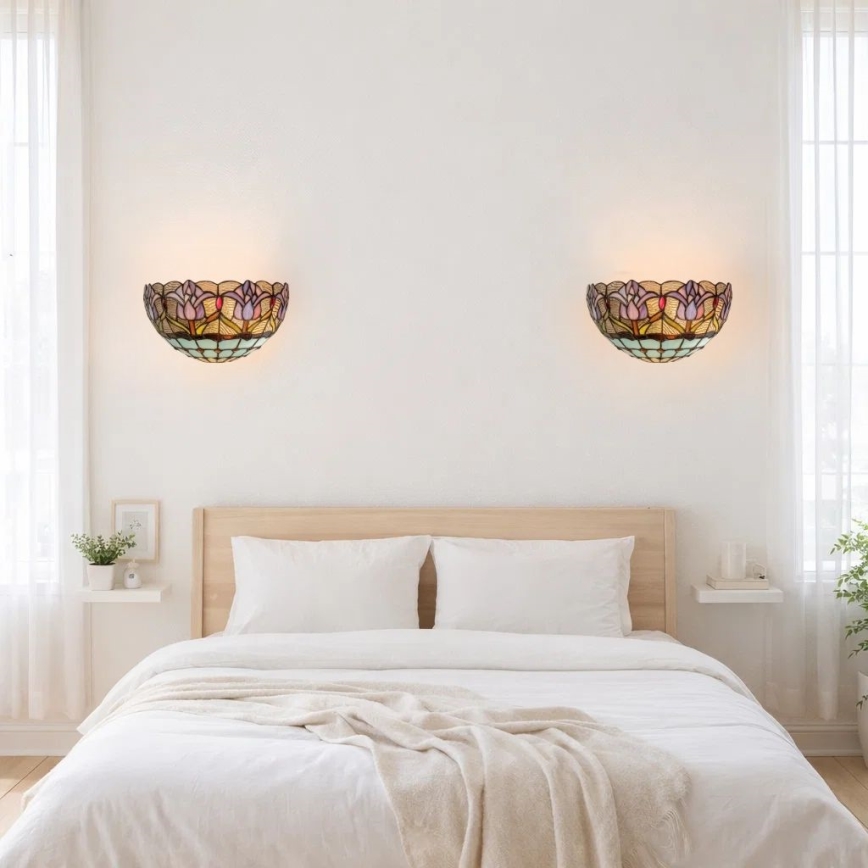 Brilagi - Tiffany-vitraasinen seinävalaisin LORAS 1xE14/40W/230V