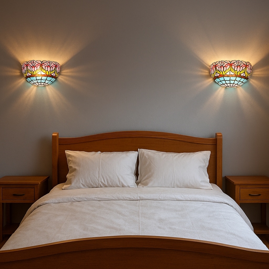 Brilagi - Tiffany-vitraasinen seinävalaisin LORAS 1xE14/40W/230V