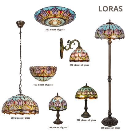 Brilagi - Tiffany-vitraasinen seinävalaisin LORAS 1xE14/40W/230V