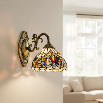 Brilagi - Tiffany-vitraasinen seinävalaisin LUISA 1xE27/40W/230V