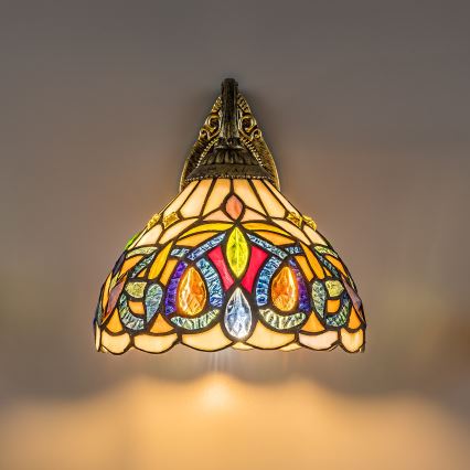 Brilagi - Tiffany-vitraasinen seinävalaisin LUISA 1xE27/40W/230V