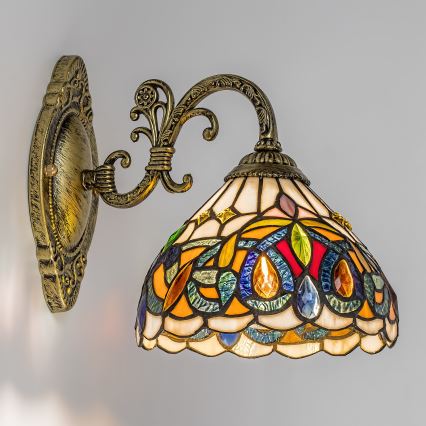 Brilagi - Tiffany-vitraasinen seinävalaisin LUISA 1xE27/40W/230V
