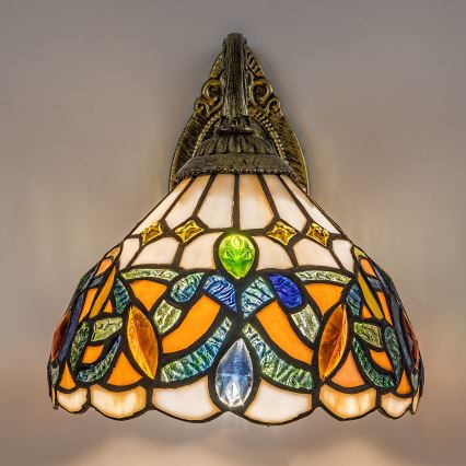 Brilagi - Tiffany-vitraasinen seinävalaisin LUISA 1xE27/40W/230V