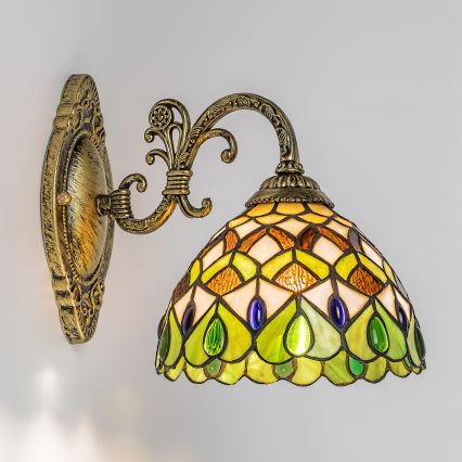 Brilagi - Tiffany-vitraasinen seinävalaisin MARGARET 1xE27/40W/230V