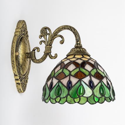 Brilagi - Tiffany-vitraasinen seinävalaisin MARGARET 1xE27/40W/230V
