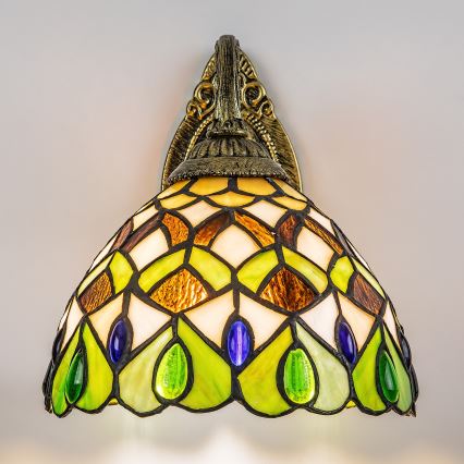 Brilagi - Tiffany-vitraasinen seinävalaisin MARGARET 1xE27/40W/230V