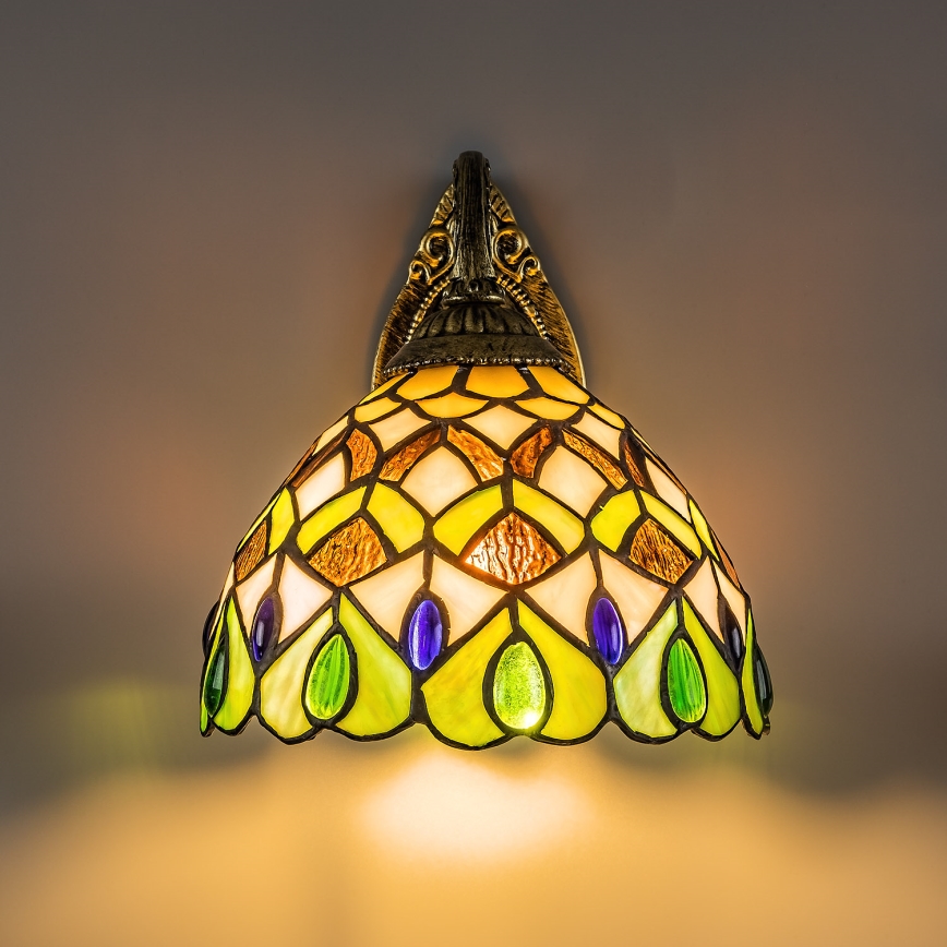 Brilagi - Tiffany-vitraasinen seinävalaisin MARGARET 1xE27/40W/230V